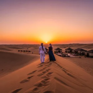 Read more about the article Desert Safari Dubai for Honeymoon Couples: Creating Eternal Memories in the Golden Sands