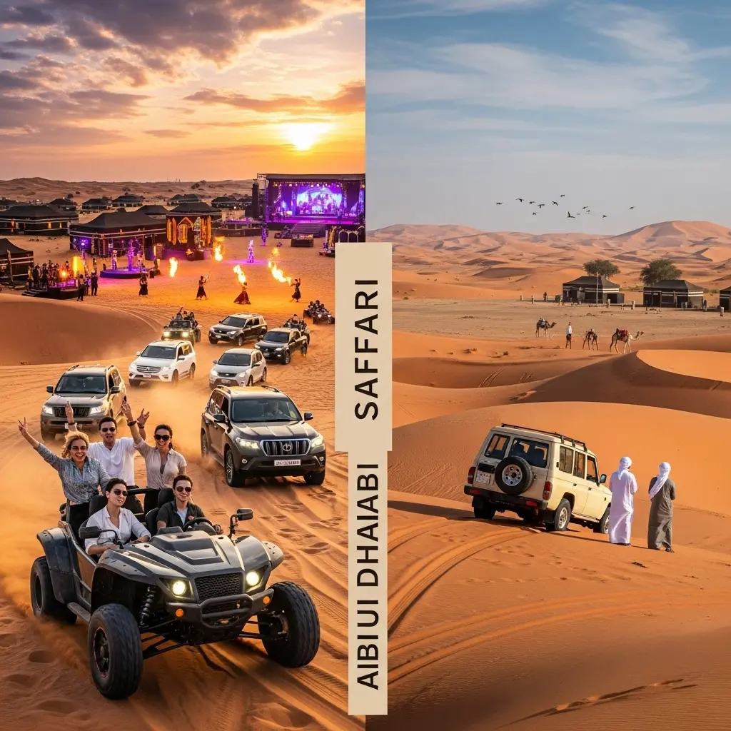 Read more about the article Safari Dubai vs Abu Dhabi Comparison: Finding Your Perfect Desert Adventure