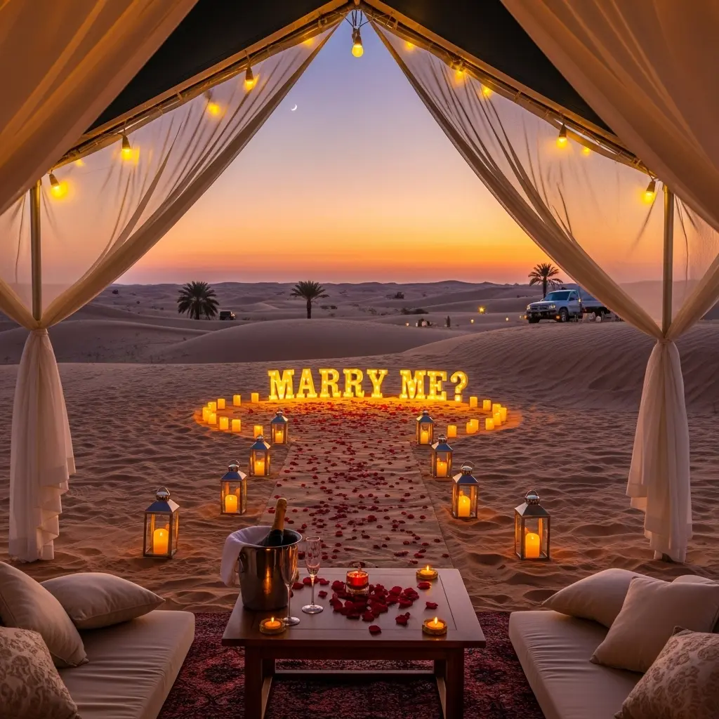 Read more about the article Dubai Proposal Safari Planning for a Breathtaking Engagement Experience