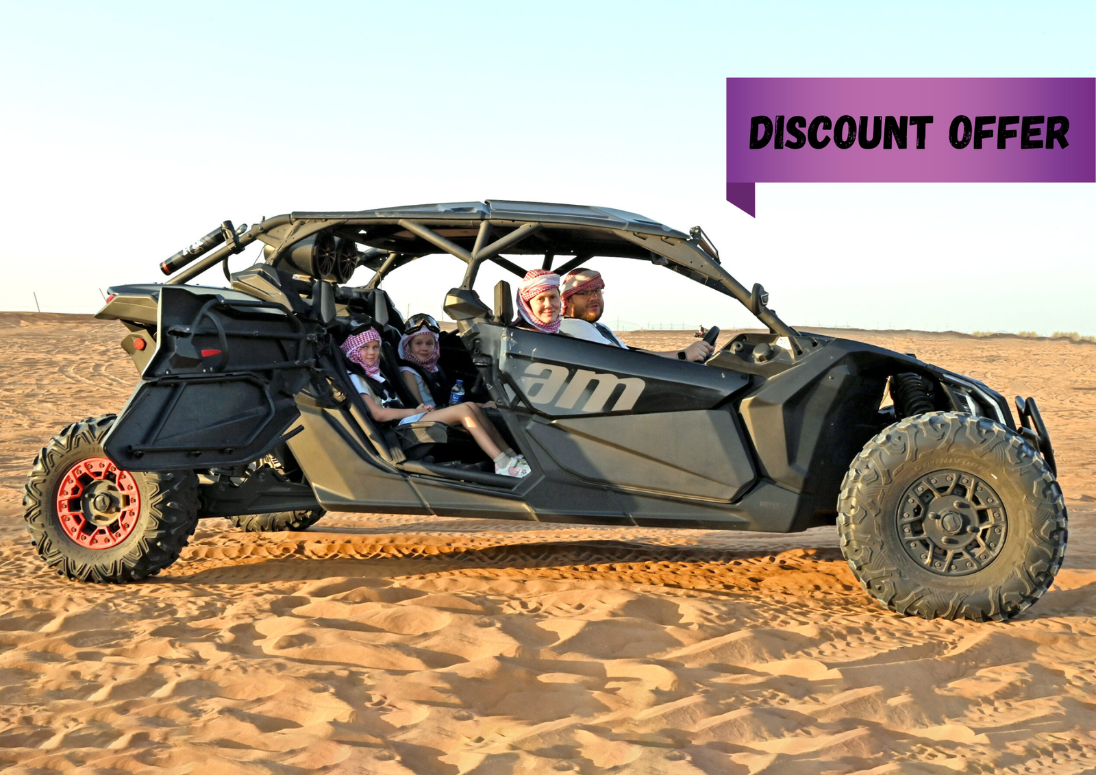 Famous buggy ride at Dubai desert